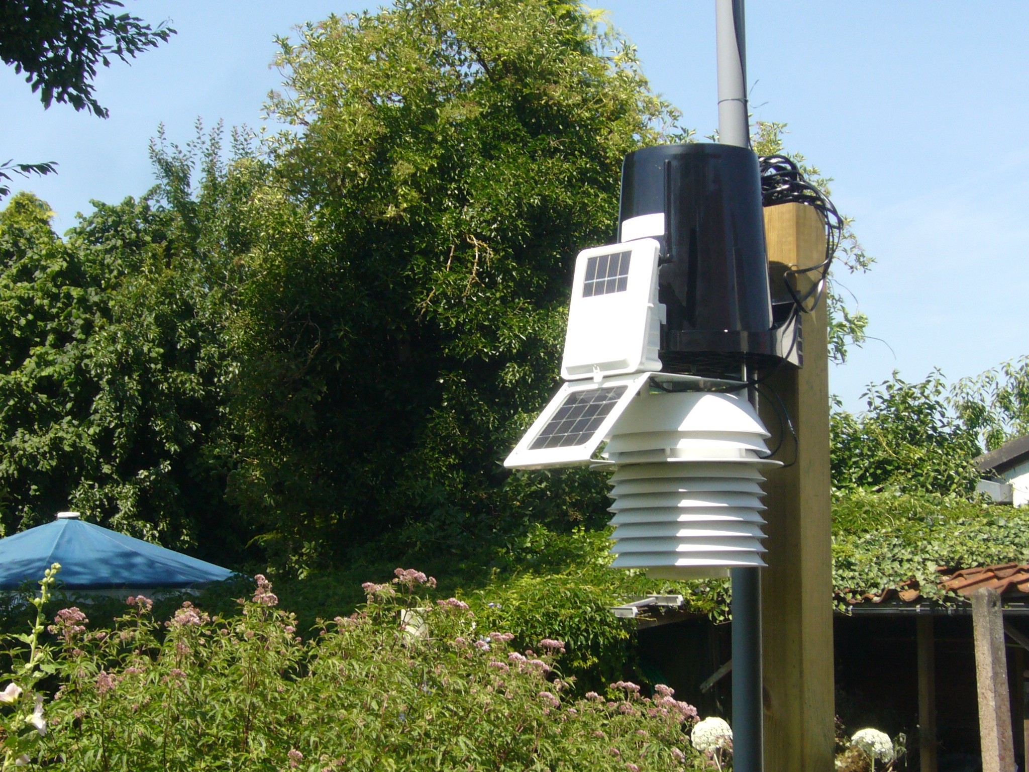 Temperatursensor in Wetterhütte